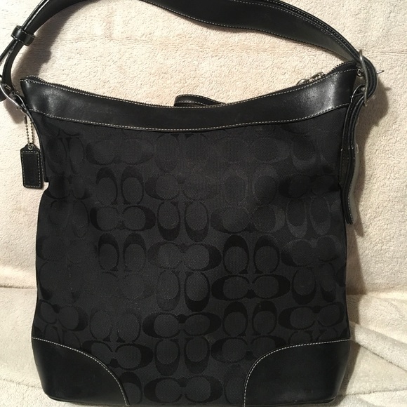 Coach Chelsea Signature Canvas Leather Trim Duffle Shoulder Bag ✅Offers Welcome - Picture 3 of 12